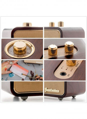Retro Bluetooth Speaker Brown