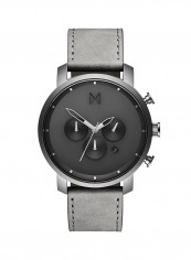 Men's Leather Chronograph Wrist Watch CBX-MONOCHROME With Interchangeable Black Mesh Strap