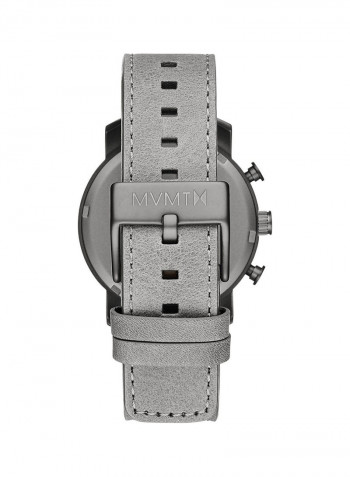 Men's Leather Chronograph Wrist Watch CBX-MONOCHROME With Interchangeable Black Mesh Strap