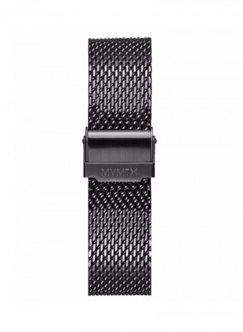 Men's Leather Chronograph Wrist Watch CBX-MONOCHROME With Interchangeable Black Mesh Strap