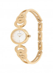 Women's Casual Gold Metal Analog Oval Watch AUT1216AL