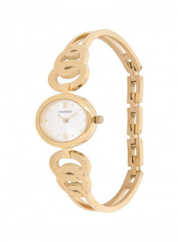 Women's Casual Gold Metal Analog Oval Watch AUT1216AL