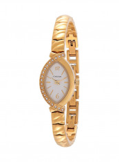 Women's Water Resistant Yellow Gold Plated Analog Watch 330QWJAMJ
