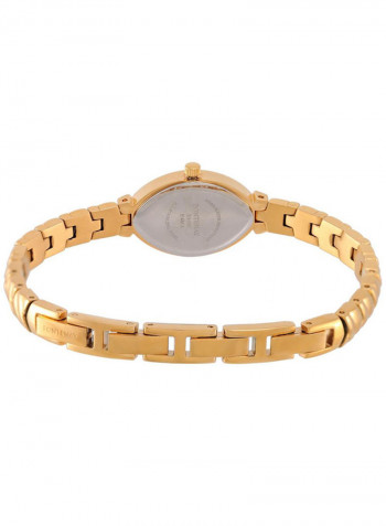 Women's Water Resistant Yellow Gold Plated Analog Watch 330QWJAMJ