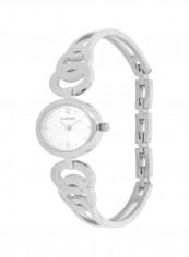 Women's Casual Silver Stainless Steel Analog Oval Watch AUA1216AL