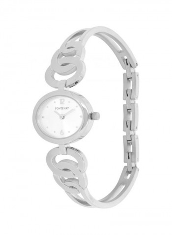 Women's Casual Silver Stainless Steel Analog Oval Watch AUA1216AL