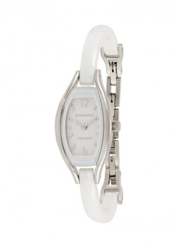 Women's Casual White Ceramic Analog Rectangle Watch 329QMAWCW