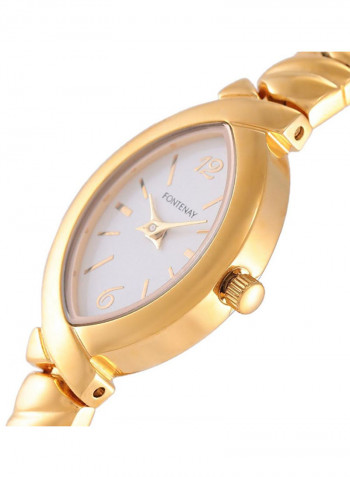 Women's Water Resistant Yellow Gold Plated Analog Watch 328QMJAMJ