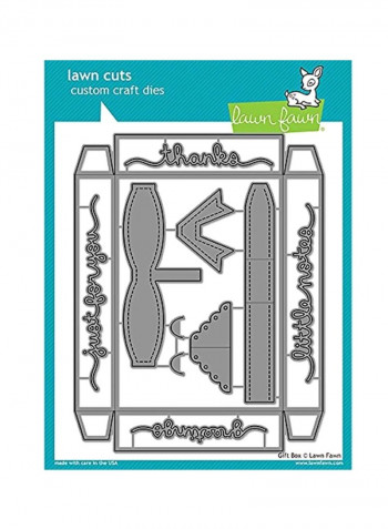 11-Piece Die Cut Craft Gift Box Kit Grey/White