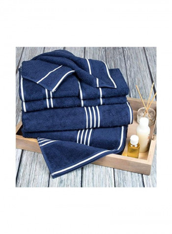 8-Piece Rio Towel Set Navy/White