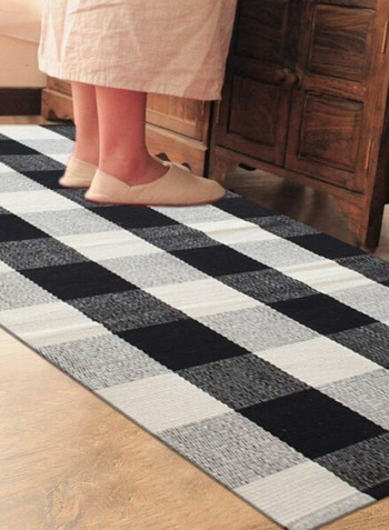 Mosaic Grid Durable Door Mat Multicolour Lcm