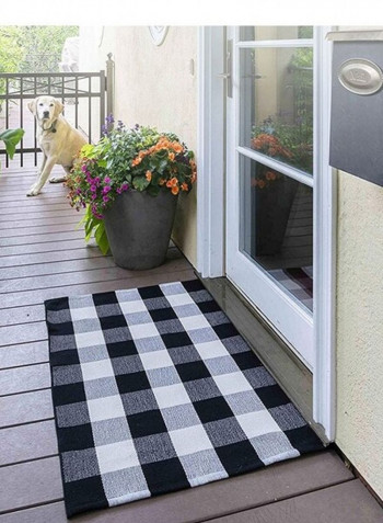 Mosaic Grid Durable Door Mat Multicolour Lcm