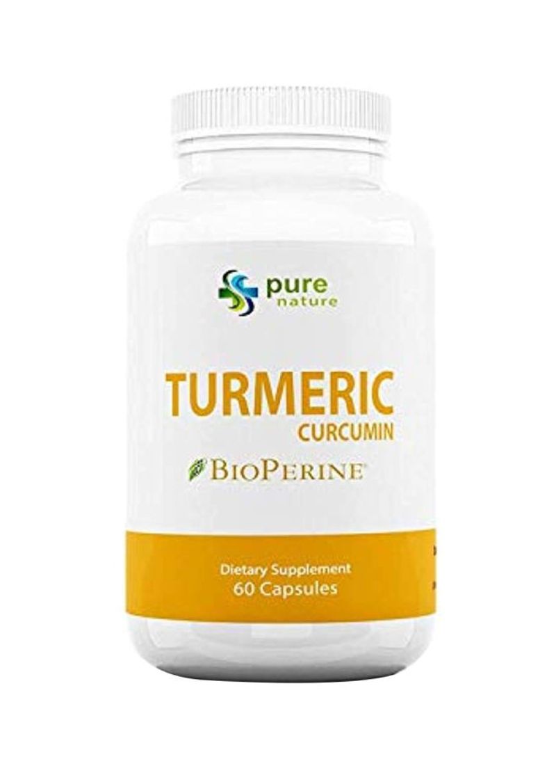 Turmeric Curcumin Bioperine Dietary Supplement 1300 mg 60 Capsules