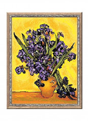 14-Piece Irises After Van Gogh's Painting Cross Stitch Kit Yellow/Purple/Green reviews 14-Piece Irises After Van Gogh's Painting Cross Stitch Kit Yellow/Purple/Green