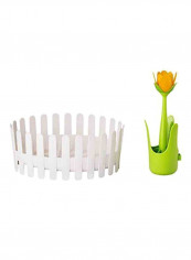Flower Power Dish And Cutlery Drainer Set White/Green reviews Flower Power Dish And Cutlery Drainer Set White/Green