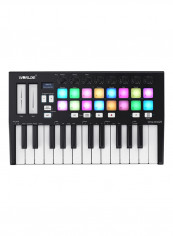 Portable 25-Key USB Midi Keyboard Controller