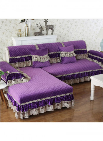 European Style Sofa Slipcover Purple