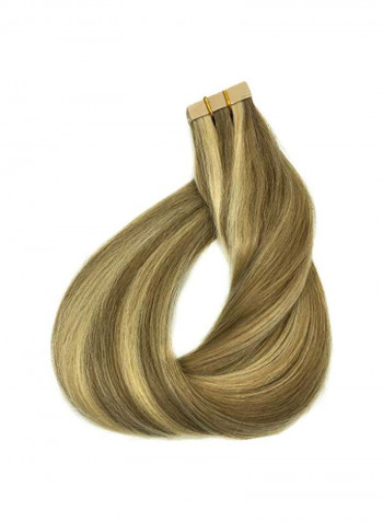 20-Piece Hair Extension Set Blonde/Brown 16inch