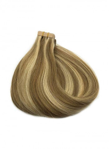 20-Piece Hair Extension Set Blonde/Brown 16inch
