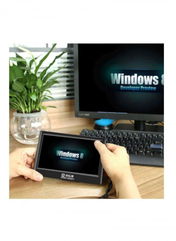 7-Inch HD IPS Capacitive Touchscreen Portable Monitor Black