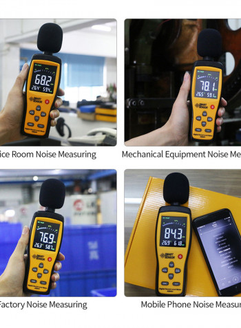 Digital Sound Level Meter With Data Record And USB Connect Orange/Black 25.50 x 5.80 x 21cm
