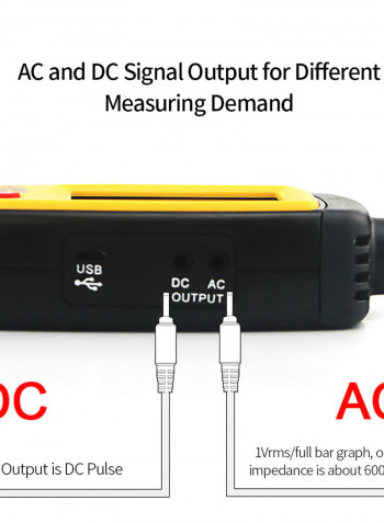 Digital Sound Level Meter With Data Record And USB Connect Orange/Black 25.50 x 5.80 x 21cm