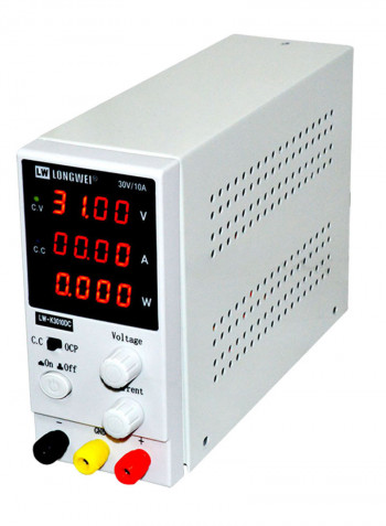 4-Digit LED Mini DC Power Supply White 30 x 11 x 19.50cm