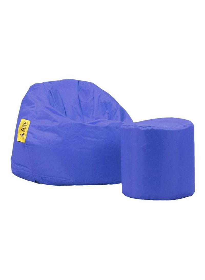 2-Piece Medium Waterproof Bean Bag And Buff Waterproof Bean Bag Set blue 80x60x80cm
