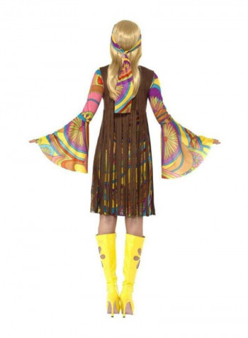 3-In-1 60s Groovy Lady Costume Set M