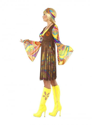 3-In-1 60s Groovy Lady Costume Set M