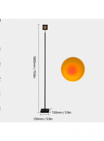 LED Sunset Projector Home Night Light Floor Lamp Yellow