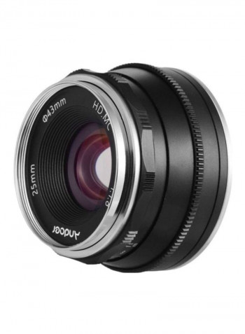 Manual Focus Camera Lens Black/Silver