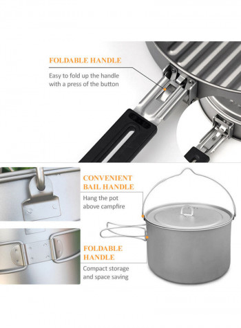 Outdoor Folding Hanging Pan And Frying Pan Combo Set