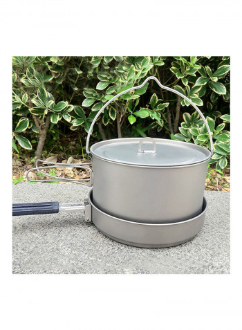 Outdoor Folding Hanging Pan And Frying Pan Combo Set