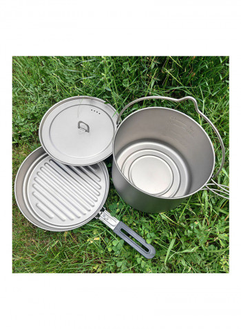 Outdoor Folding Hanging Pan And Frying Pan Combo Set