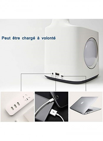 Table Lamp with Pen Holder & Alarm Clock Multicolour 20x16x30centimeter
