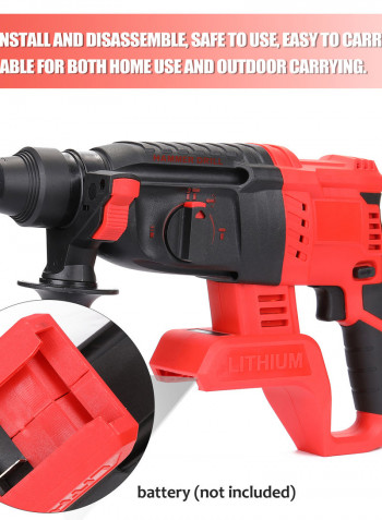 Multifunctional Electric Hammer Black/Red 41 x 11 x 33cm