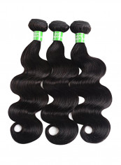3-Piece Soft Wavy Hair Extension With Closure Black