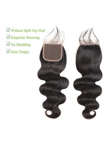 3-Piece Soft Wavy Hair Extension With Closure Black