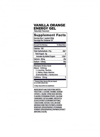 Pack Of 24 Energy Gel Roctane Ultra Endurance Amino Acid Supplement