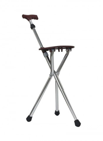 Portable Folding Adjustable Cane Stool With Seat 90x30x20cm