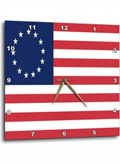 Colonies Betsy Ross Flag Wall Clock Multicolour 15 x 15inch