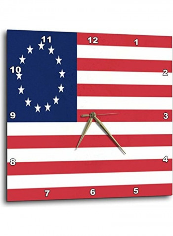 Colonies Betsy Ross Flag Wall Clock Multicolour 15 x 15inch