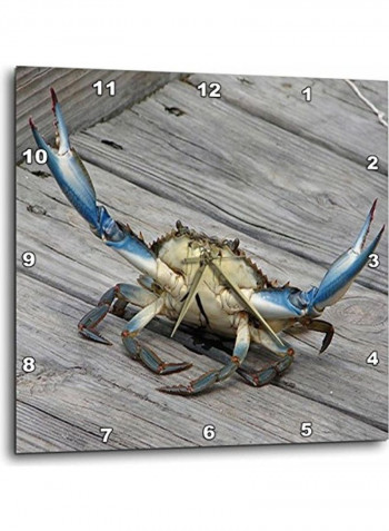 Marine Crab Wall Clock Multicolour 15x15inch