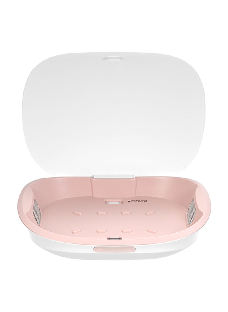 Multi-Function UV Sanitizing Box White/Pink 34.5 x 24.5 x 10centimeter