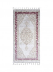 Polyester Regnum Carpet Beige/White/Red 80x150centimeter