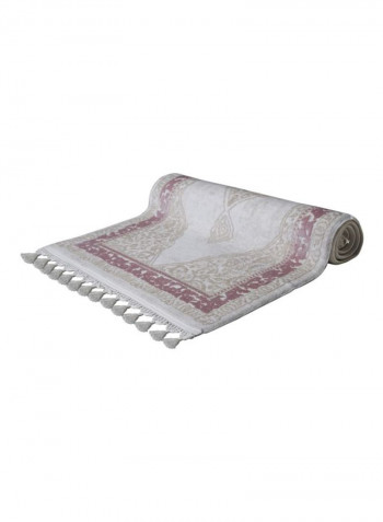 Polyester Regnum Carpet Beige/White/Red 80x150centimeter