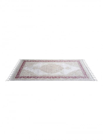 Polyester Regnum Carpet Beige/White/Red 80x150centimeter