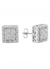 0.15K Square Shape Sterling Silver Earrings reviews 0.15K Square Shape Sterling Silver Earrings