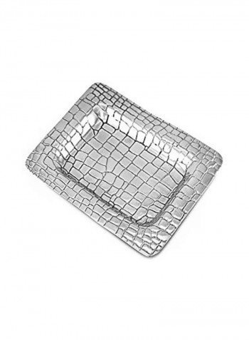 Aluminium Serving Tray Silver 9x6.8x0.5inch